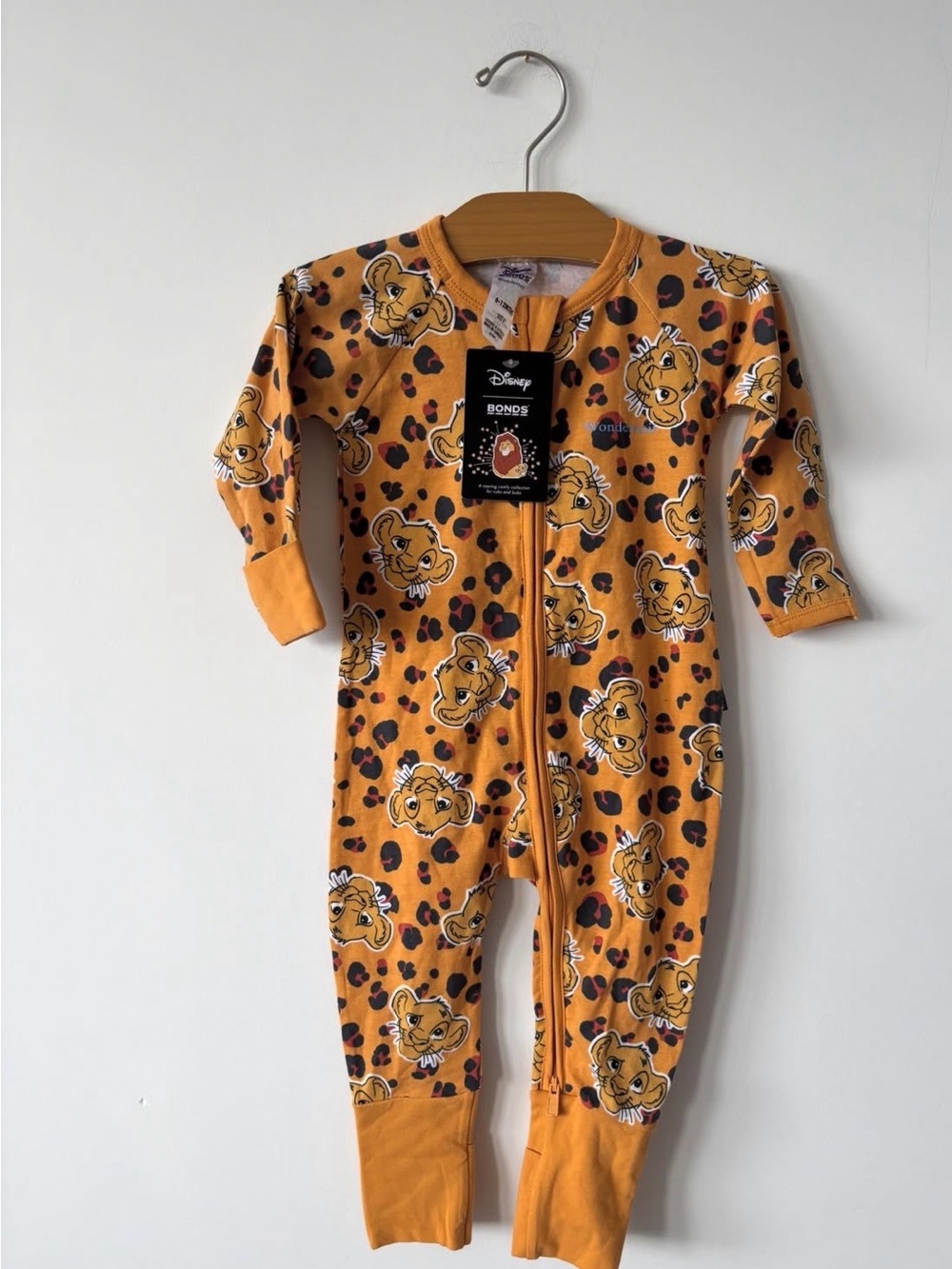 Bonds Kids Orange Lion King Simba Print Footie